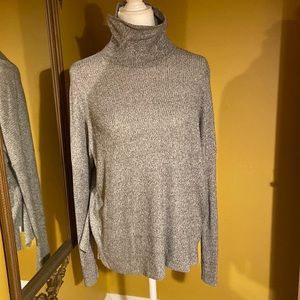 Aerie soft ribbed turtleneck heather gray